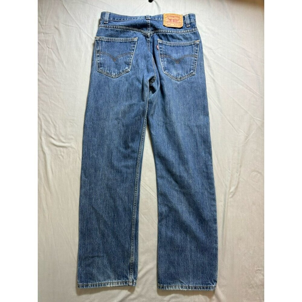 Vintage 80s Levis 505 Mens 33x30 Blue Reg Straight Made In Canada Nice Patch - Picture 9 of 12